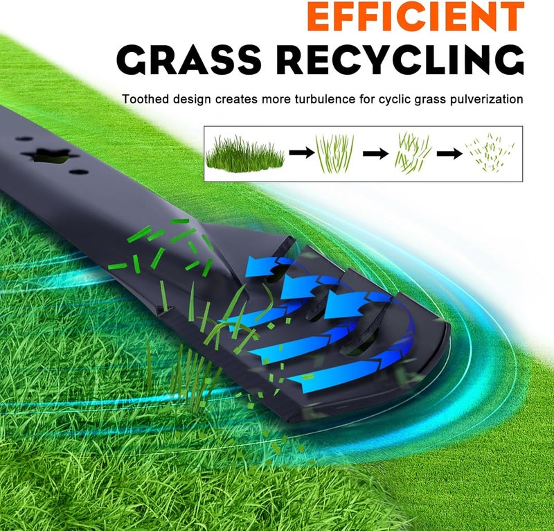 Hipa 942-04308 Mulching Blades for Cub Cadet XT1 LT42 ZT1 RZT42 42 inch Riding Mower, Troy Bilt Bronco Pony 42'' Deck Lawn Tractor Replace for 942-04308-X 942-0616 742-0616 942-04126 - Image 4